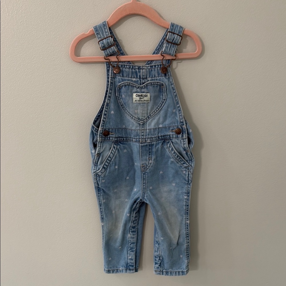 OshKosh B'gosh Blue Denim Overalls Rugged Style